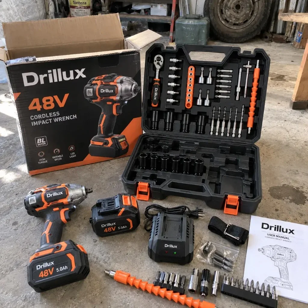 Drillux — Marcos tras uso en taller